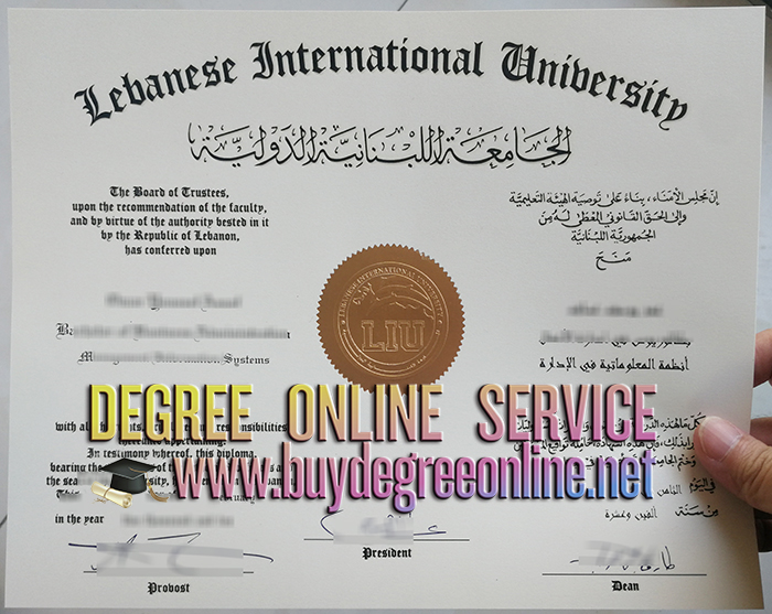 Lebanese International University diploma