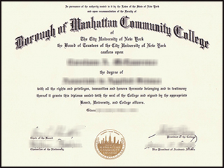 Puchase CUNY Borough of Manhattan Community College diploma online