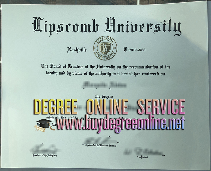 Lipscomb University diploma