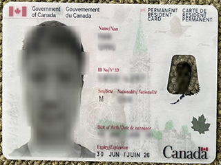 Phony Canada Permanent Resident card, buy a fake PR card online