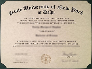 Fake State University of New York at Delhi degree, buy SUNY Delhi diploma