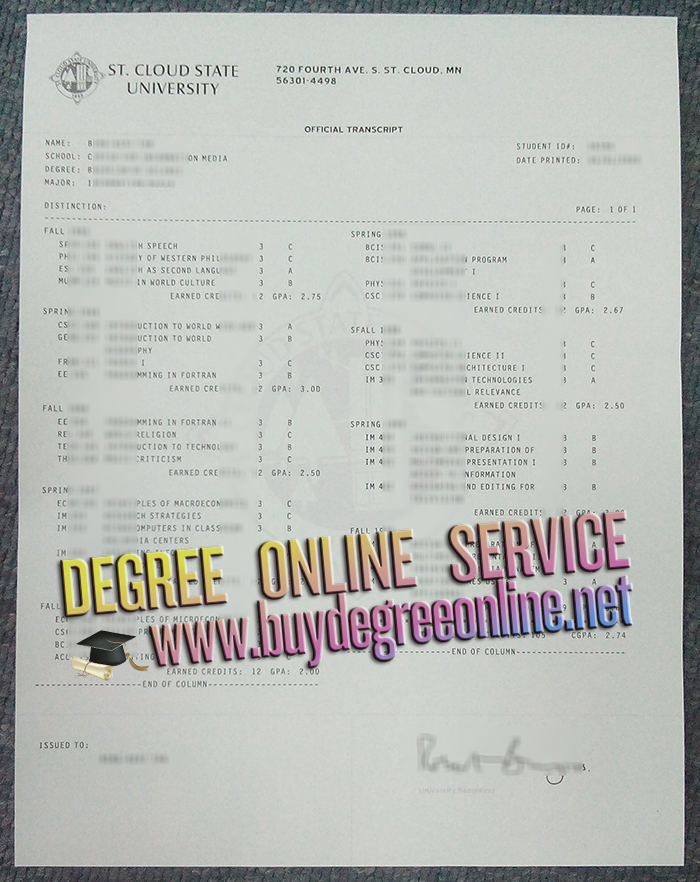 St. Catherine University transcript