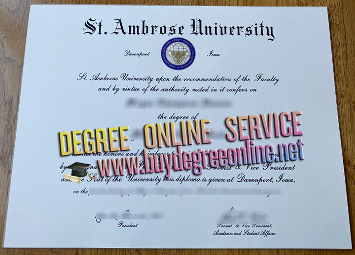 St. Ambrose University diploma