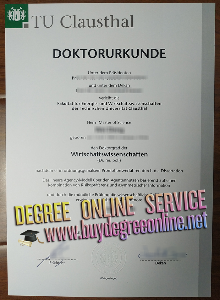 TU Clausthal degree