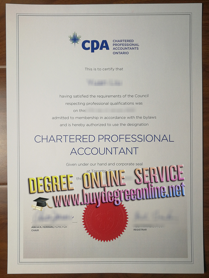 CPA Ontario certificate