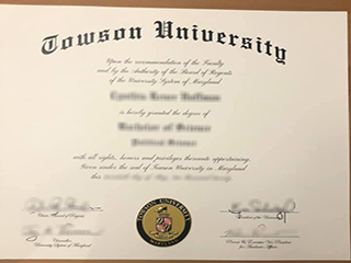 Towson University fake degree in the US, buy TU diploma online