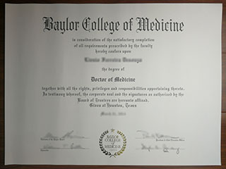 How to buy a fake Baylor College of Medicine degree, doctor of medicine degree