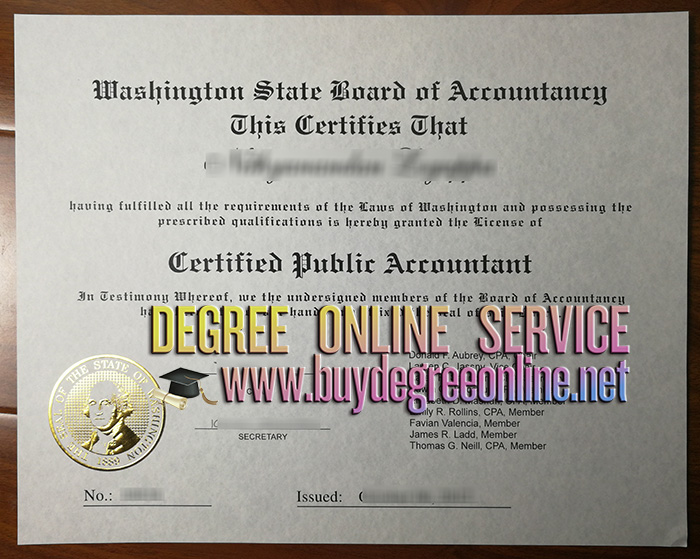 Washington CPA certificate