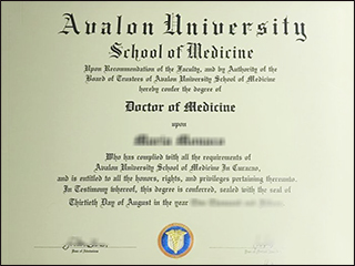 Avalon University School of Medicine diploma, buy AUSOM MD degree