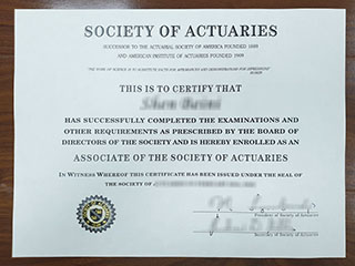 How to obtain the Society of Actuaries certificate in the US