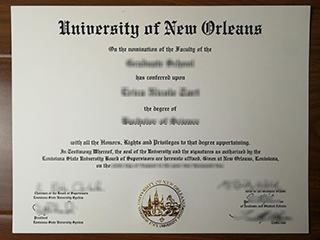 Where to buy a fake University of New Orleans diploma certificate online