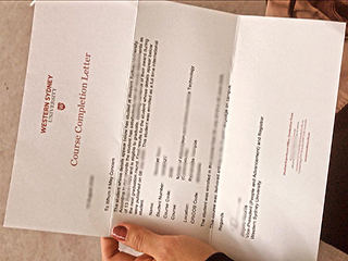 Buy Western Sydney University graduation letter, buy WSU degree