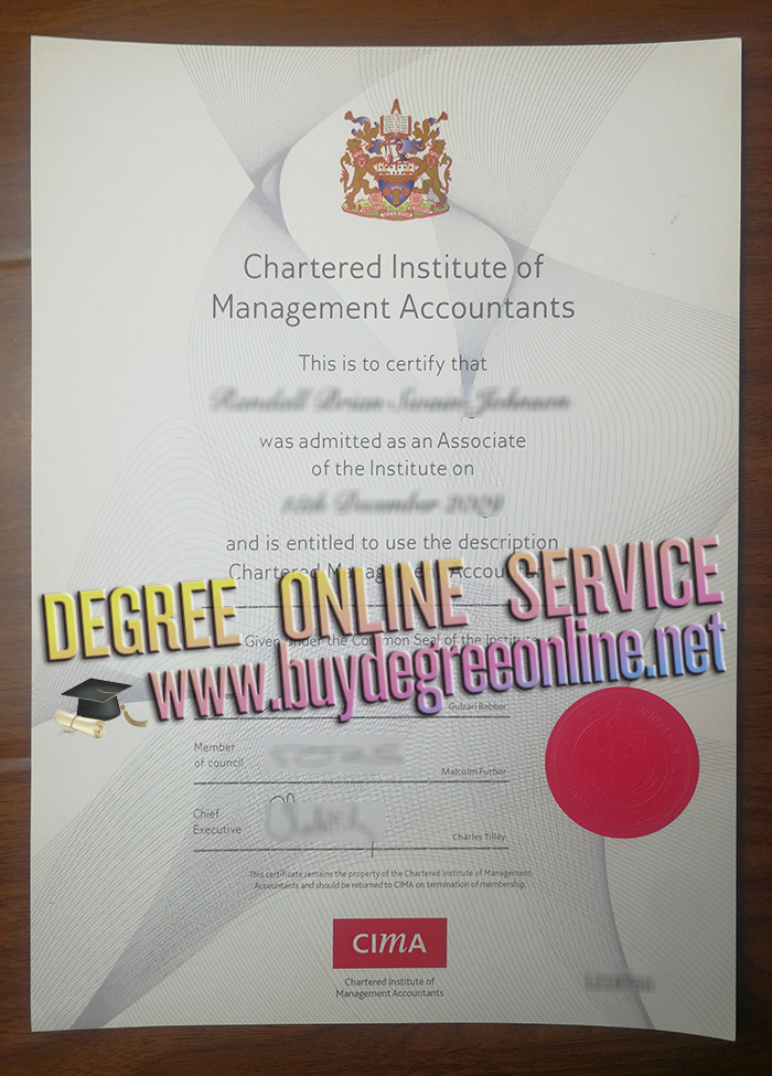 CIMA certificate