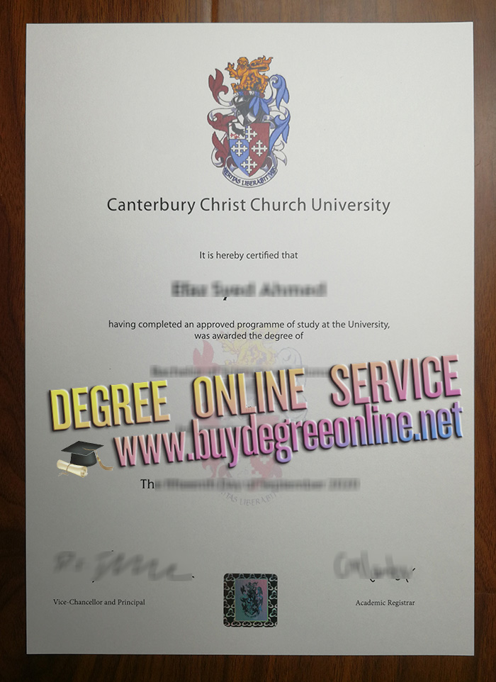 Canterbury Christ Church University diploma