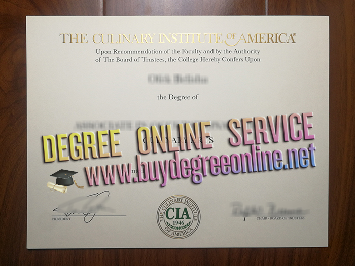 Culinary Institute of America diploma