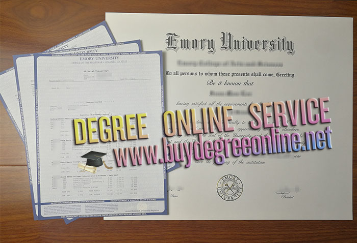 Emory University diploma and transcript