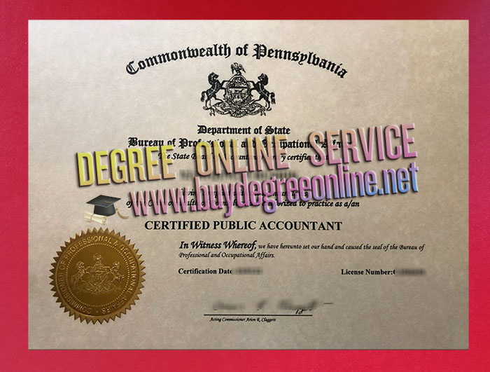 Pennsylvania CPA certificate