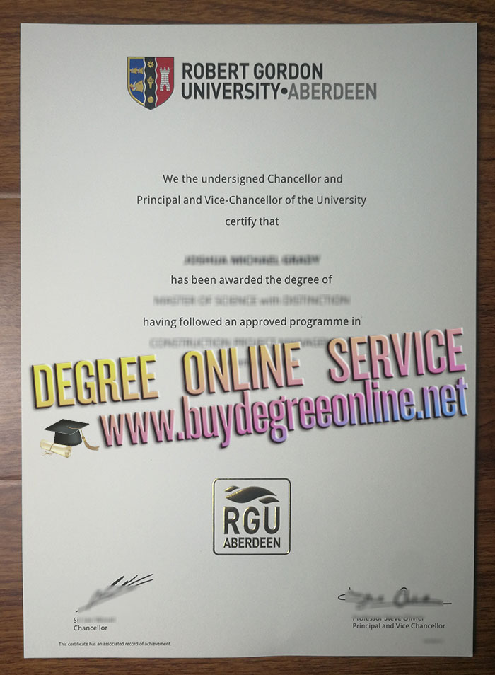 Robert Gordon University diploma