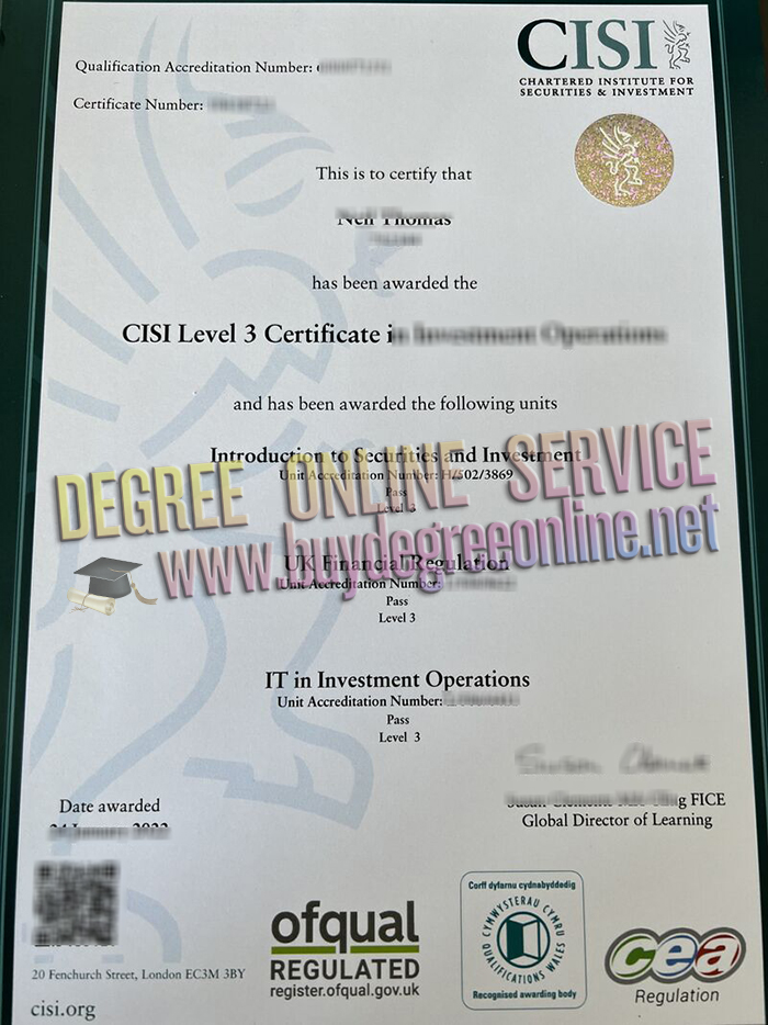 CISI level 3 certificate