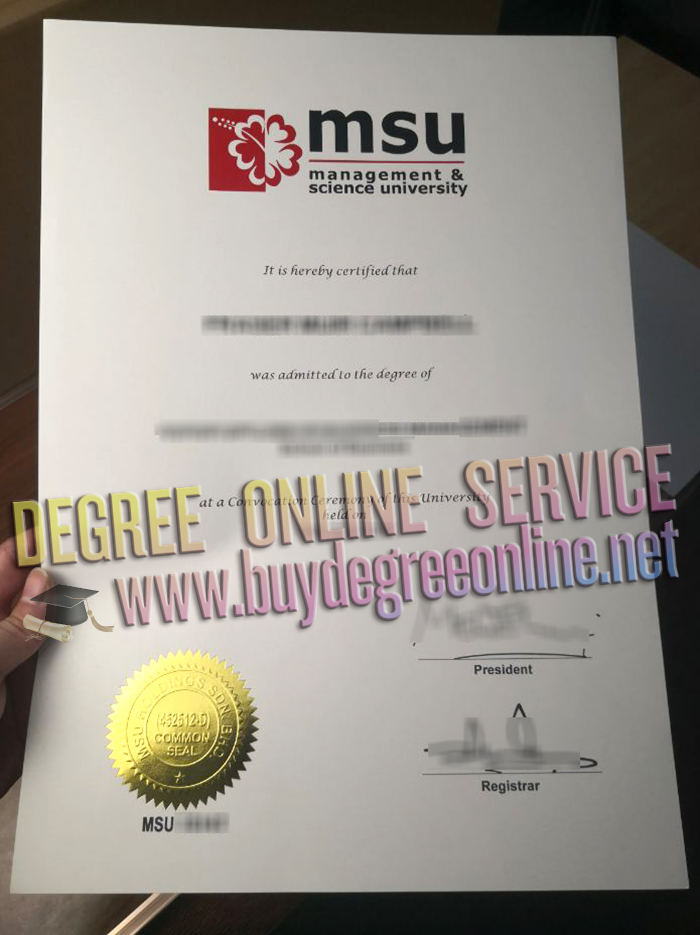 Management & Science University diploma2