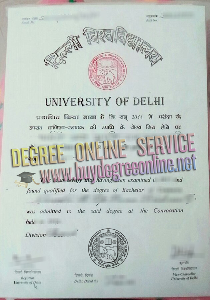 Delhi University diploma