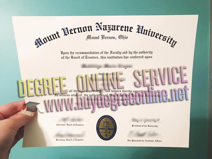 Mount Vernon Nazarene University diploma