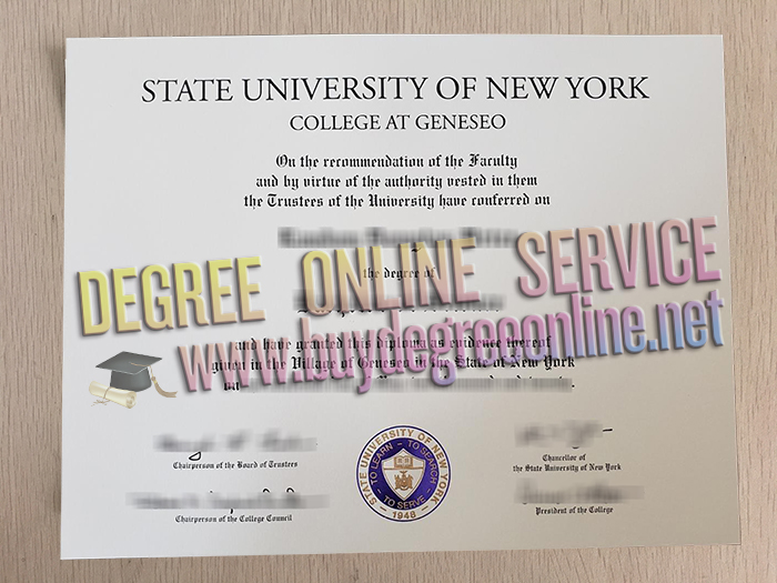 State University of New York at Geneseo diploma