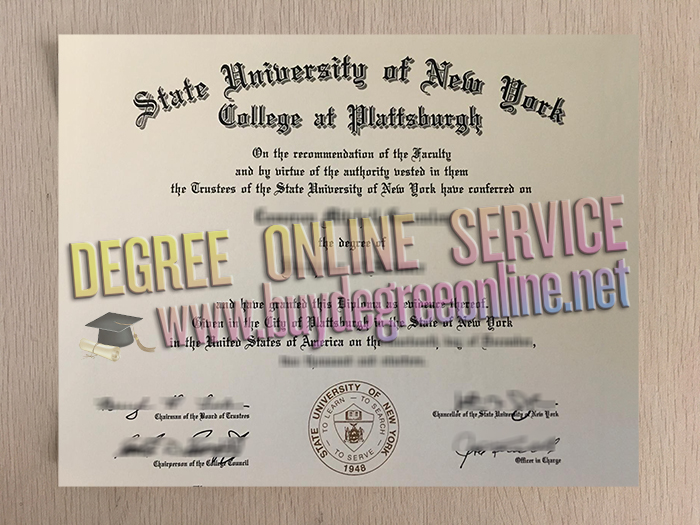 SUNY Plattsburgh diploma