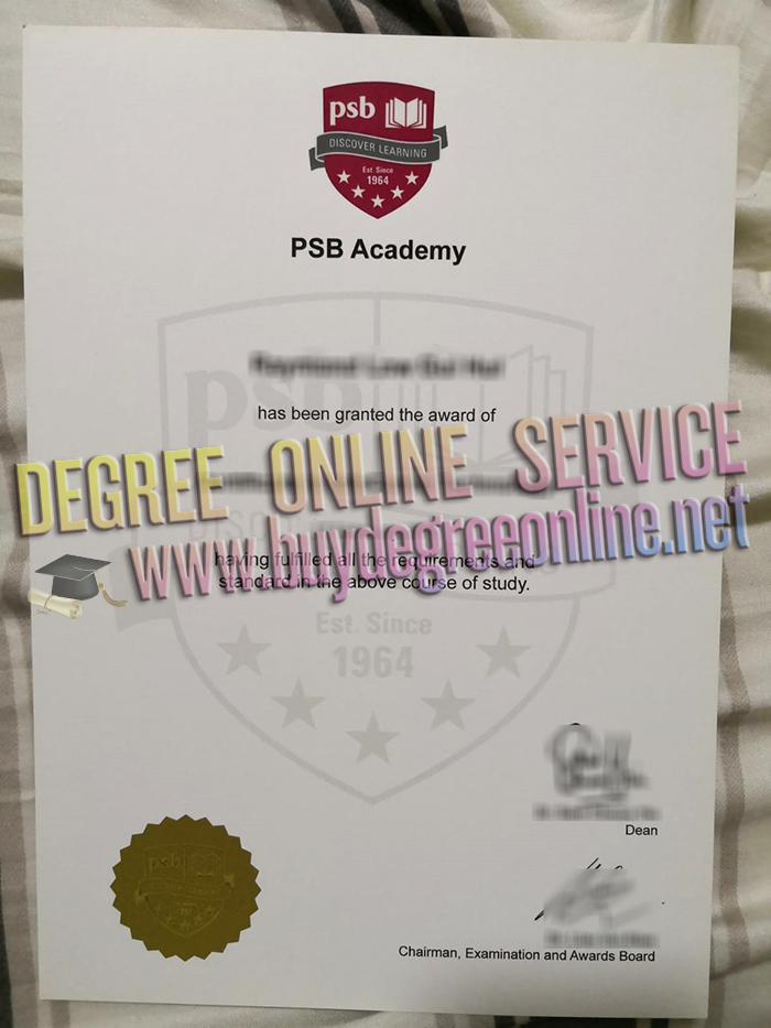 PSB Academy certificate