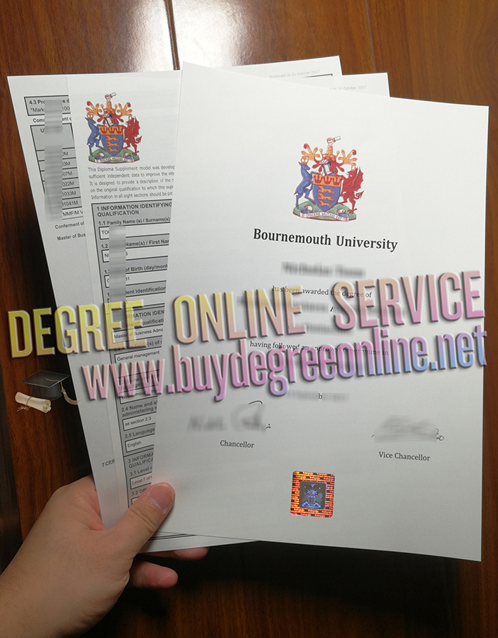 Bournemouth University degree and transcript