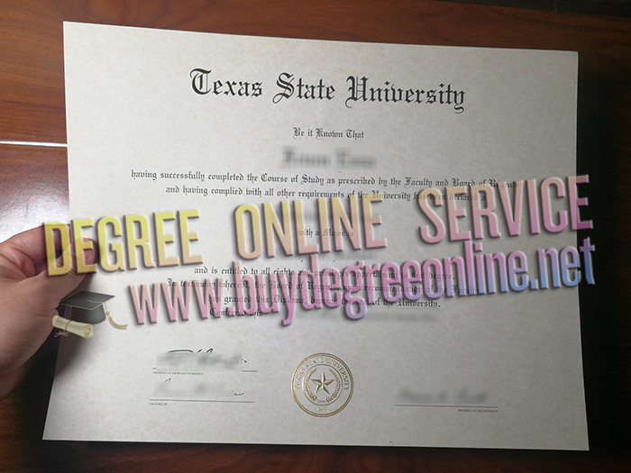 Texas State University diploma 