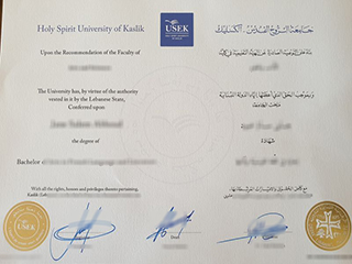 Order Holy Spirit University of Kaslik diploma, fake USEK degree in 2022