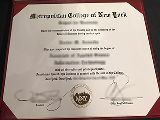 How fast to order a fake Metropolitan College of New York diploma online