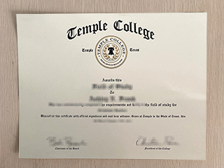 How fast to buy a fake Temple College degree certificate in America