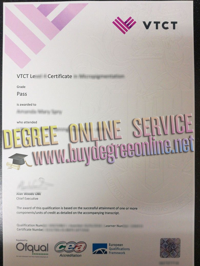 VTCT certificate