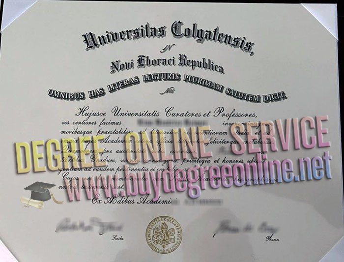 Colgate University diploma