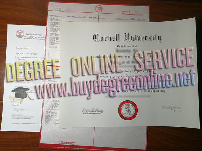 Cornell University diploma and transcript