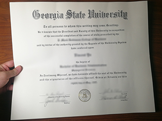 I need a fake Georgia State University diploma certificate from 1999