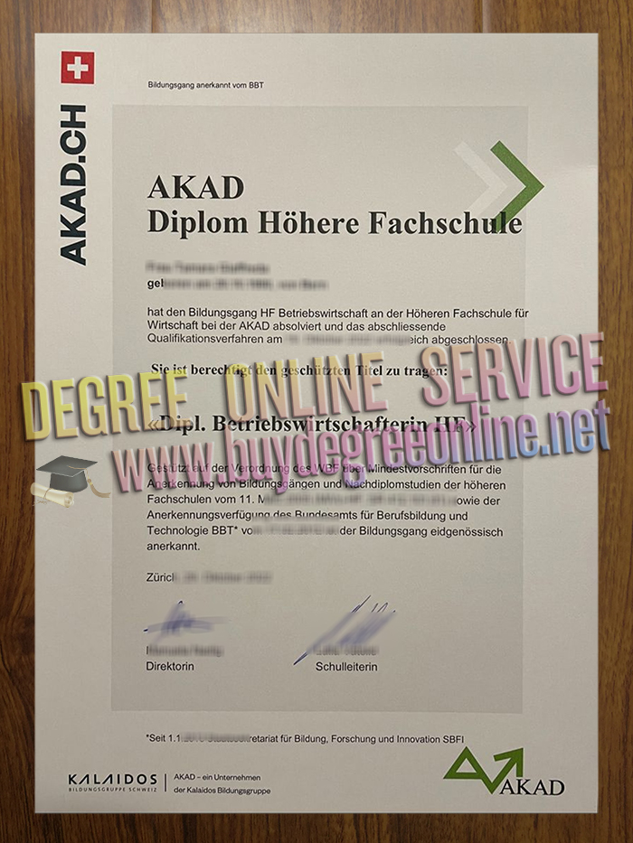 Höhere Fachschule Wirtschaft diploma