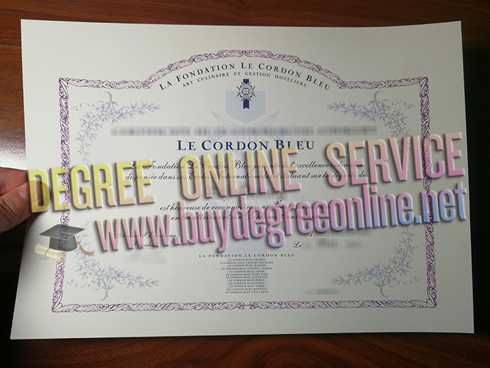 Le Cordon Bleu diploma