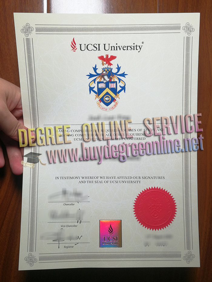 UCSI University diploma