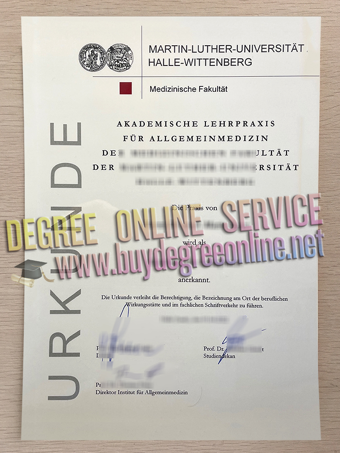 Martin-Luther-Universität Halle-Wittenberg diploma