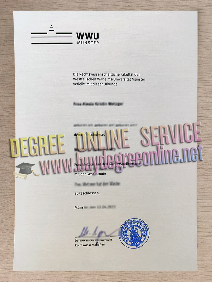 University of Münster diploma