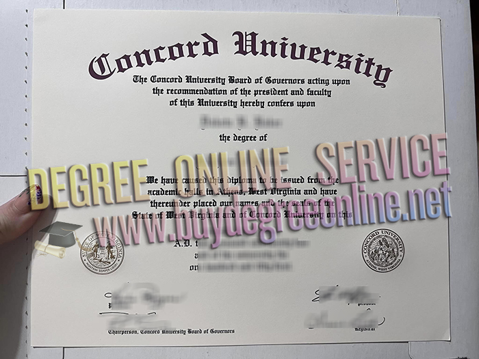 Concord University diploma