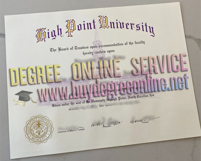 High Point University diploma