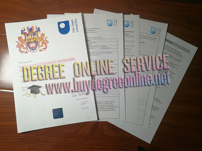 Open University degree and transcript 