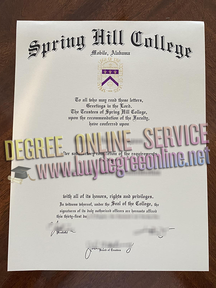 Spring Hill College diploma