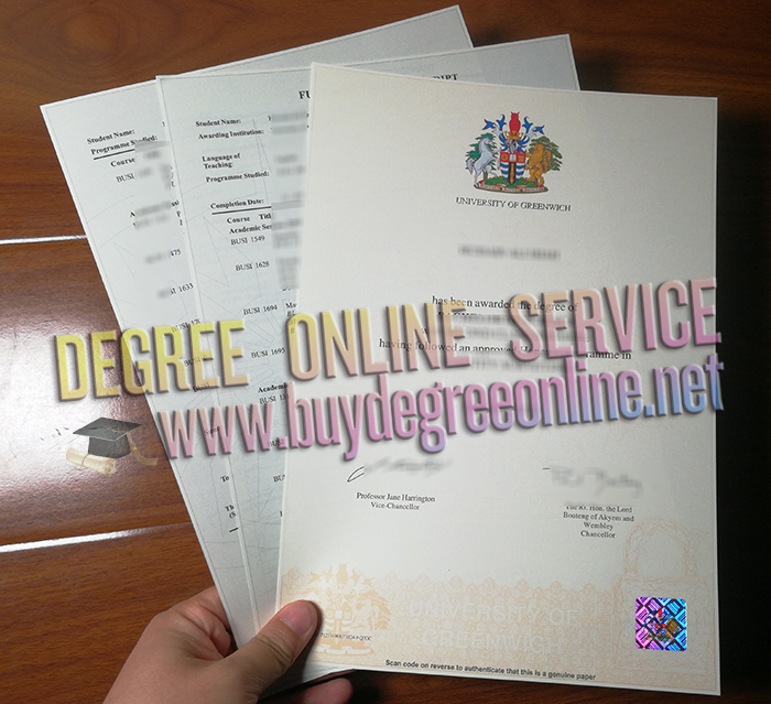 University of Greenwich diploma and transcript