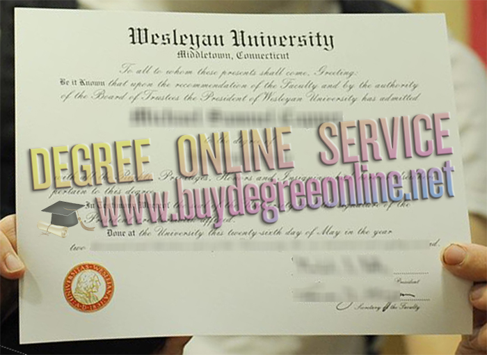 Wesleyan University diploma