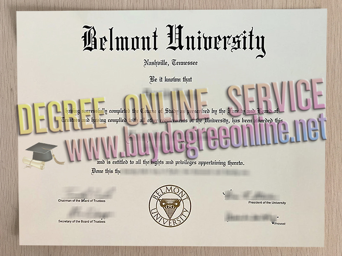 Belmont University diploma